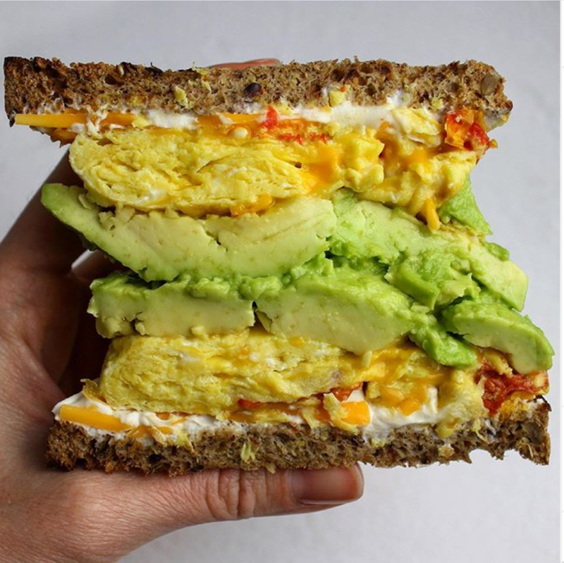Cheesy Scrambled Egg Sandwich
