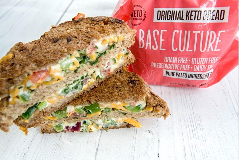 Grilled Cheese with Chopped Veggies